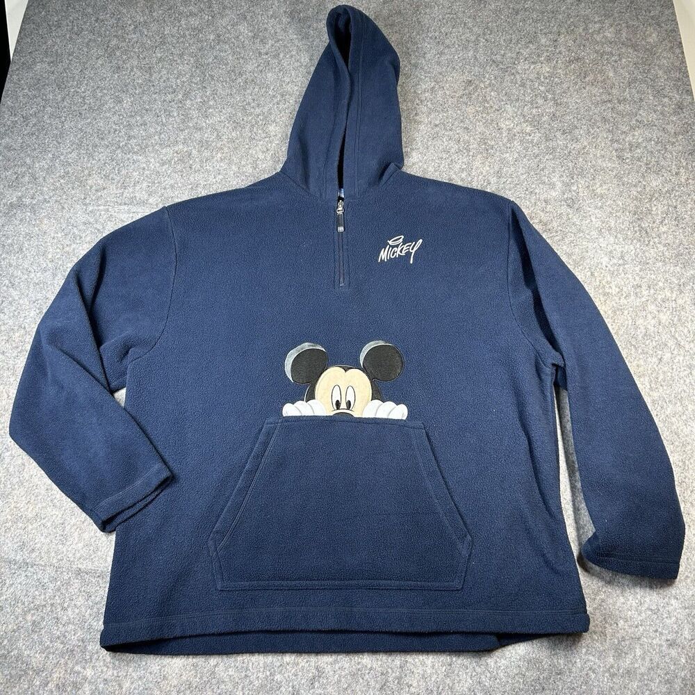 Vintage Walt Disney World Hoodie Fleece Y2K Sweatshirt Adult XL Mickey Mouse